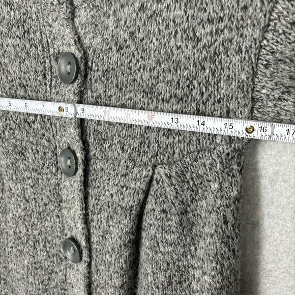 The Limited Sweater Womens Medium Gray Wool Cardigan‎ Tunic Dress Secretary Twee - Picture 7 of 12